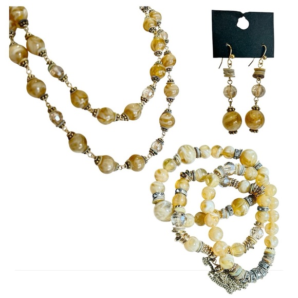 Chico's Jewelry - FIVE (5) Piece set!!  Chico's necklace, bracelets and earrings